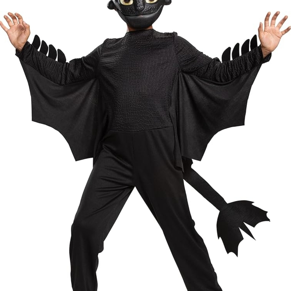 Kids Black Dragon Costume